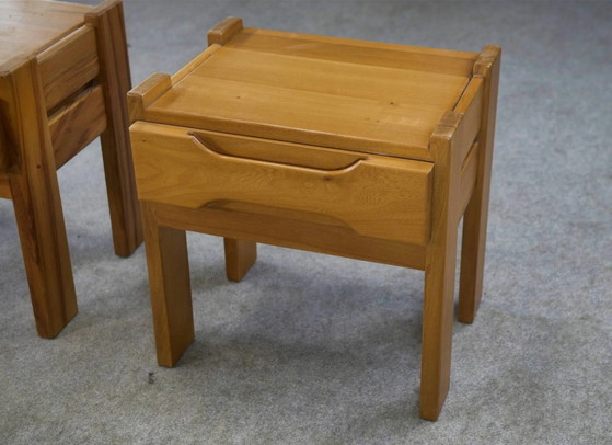 Pair of elm bedside tables for Maison REGAIN 1970s – Nightstands, Wood (photo 2 of 11)