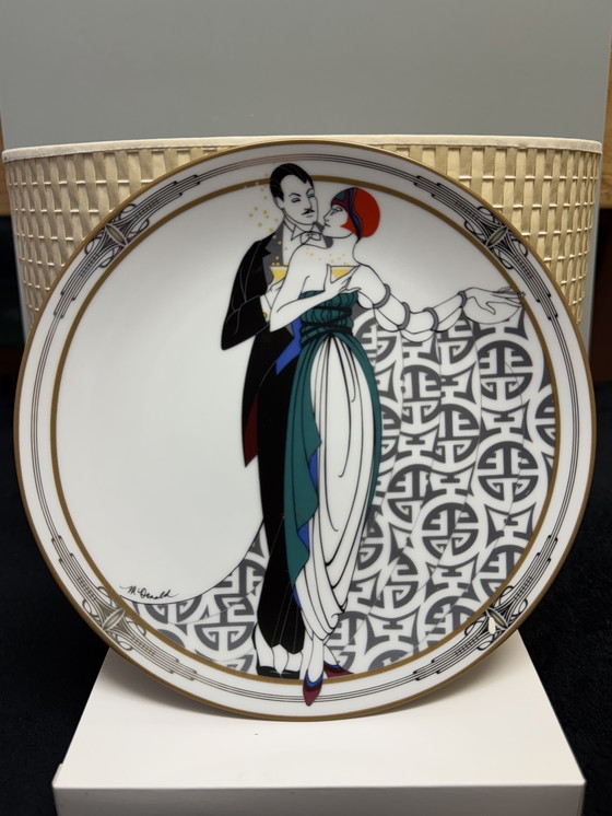 Image 1 of 🎨 "In città" | W.S. George Fine China | Marci McDonald | Stile Art Déco in movimento | Edizione limitata