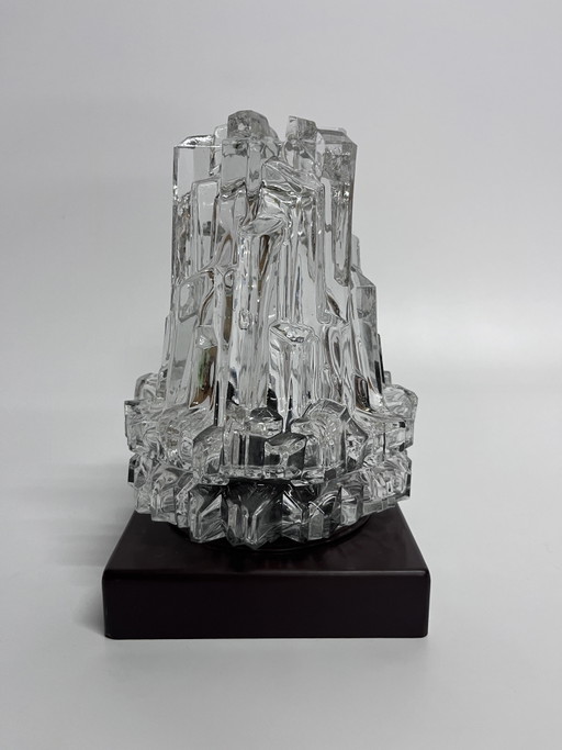 Vintage Mid Century Deckenleuchte 'Ice' Klarglas