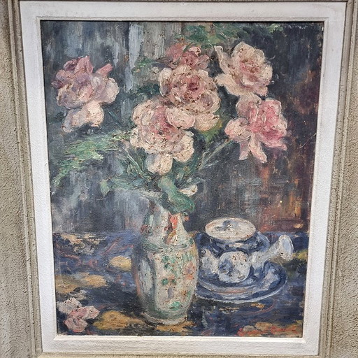 Still life painting by Emmanuel Barcet 1870-1942
