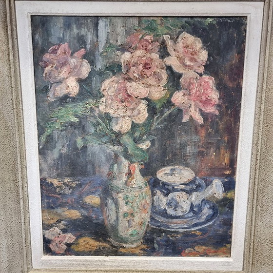 Image 1 of Still life painting by Emmanuel Barcet 1870-1942