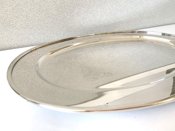 Elegant Tableware Large Stainless Steel Silver Platter Bouillet & Bourdelle 1940 – Bouillet Bourdelle (photo 4 of 7)