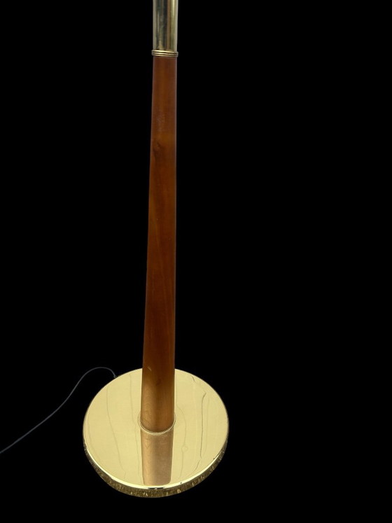 Lampada da terra vintage in teak e ottone. – drimmer, Lampade da terra, Brass (photo 6 of 8)