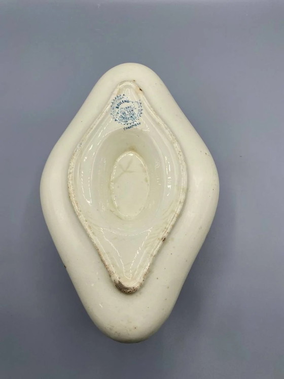 Boulenger Choisy-le-Roi Faience Gravy Boat, Champigny Pattern, with Original Attached Stand – Crockery (photo 4 of 7)