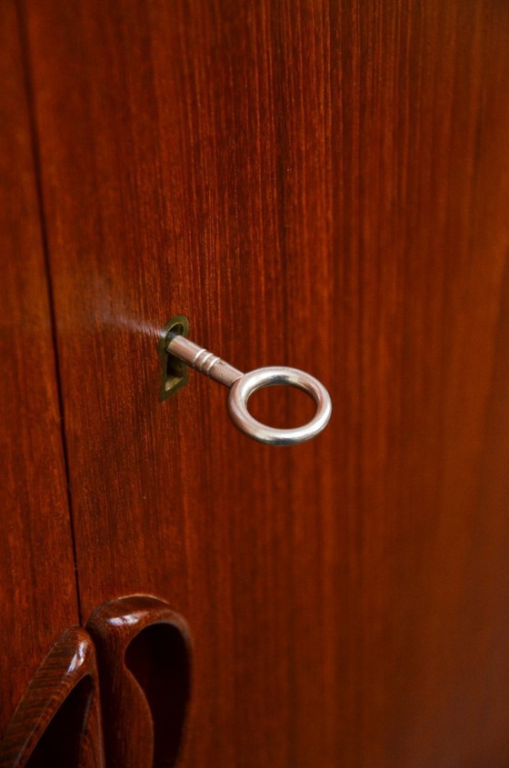 Image 1 of Midcentury Designer Cabinet Hvidt & Mølgaard Highboard Teak Sideboard Vintage 60s