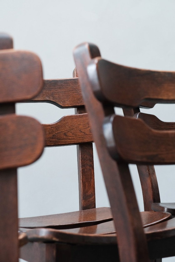 Image 1 of Set di 6 sedie da pranzo brutaliste