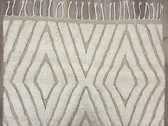 Image 1 of Grande tappeto Beni Ouarain – Realizzato a mano – 297 cm x 199 cm