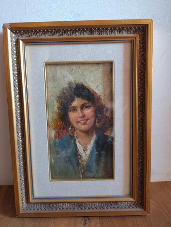 Image 1 of Francesco Saverio Torcia (1840-1891) - Ragazza partenopea (Neapolitanisches Mädchen)