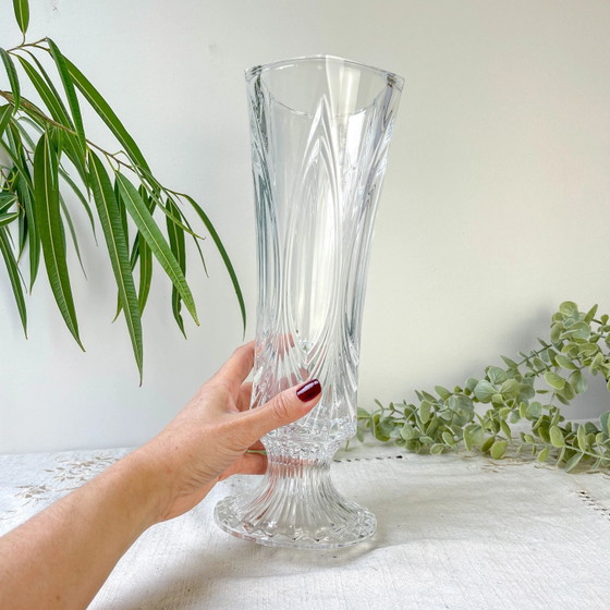 Vintage crystal Art Deco style vase (photo 7 of 7)