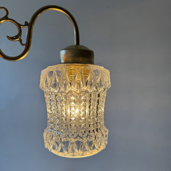 Image 1 of PAIR OF VINTAGE MOLDED GLASS SCONCES