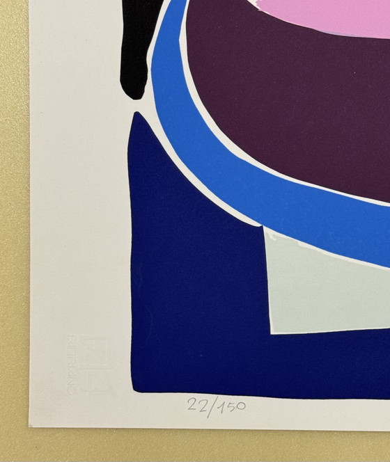 Image 1 of Quadro serigrafia Sante Monachesi 50x70cm metamorfosi, Futurismo