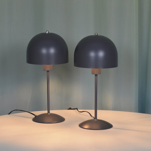 2x mushroom table lights