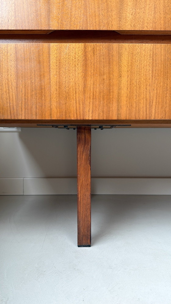Vintage Teak Wooden Sideboard, Brown (photo 9 of 11)