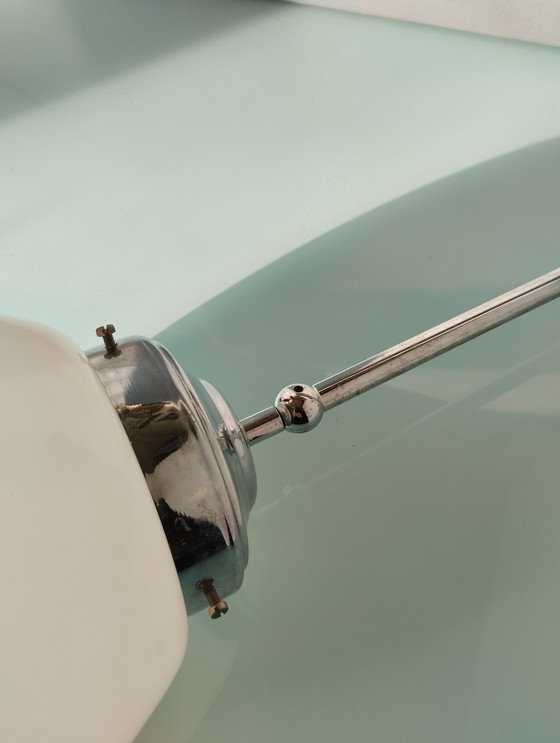 Image 1 of GISO - Ceiling Lamp - Opaline Glass - Art Deco School Lamp Netherlands - Art Deco - 1930-1940