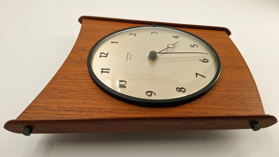 Image 1 of Junghans ATO-MAT teakhouten wandklok - Duitsland 1960