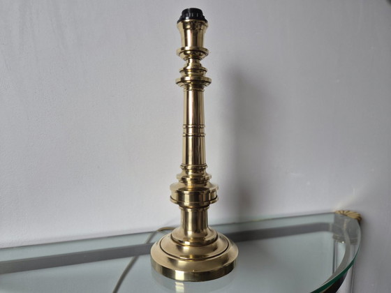 Image 1 of Vintage 1970s Lamp Art (Milano Italy) brass lamp base