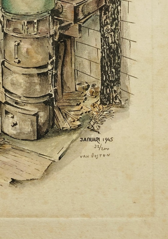van Oosten - Küchenszene - 1945 - Radierung – Lithographien & Drucke, Papier (photo 3 of 5)