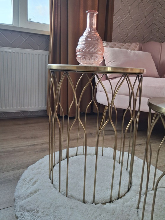 Two new marble/gold side tables. (photo 2 of 6)