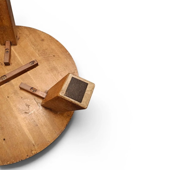 Brutalist oak coffee table / heavy weight 75 kg / 1960s – Coffee table books (photo 19 of 19)
