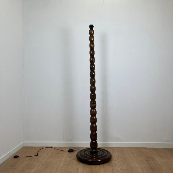 Image 1 of Base de lámpara de pie de madera torneada, 1980