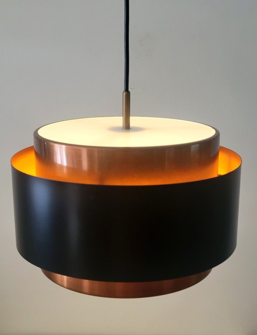 Fog & Mørup Saturn hanging lamp by Jo Hammerborg in copper & black, Danish design – hanglampen, Metal (photo 2 of 7)