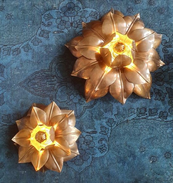 Image 1 of Juego XL de apliques florales de pared/techo - Banci Firenze - Mid-Century - Hollywood Regency