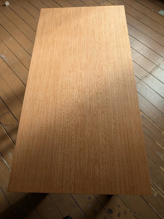 Unique handmade Desk, solid wood legs, Handgemaakt, Brown, Minimalisme (photo 6 of 6)