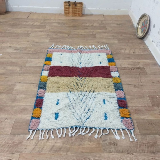 Image 1 of Elegant Berberkleed – Handgemaakt van natuurlijke wol (140 × 100 cm)