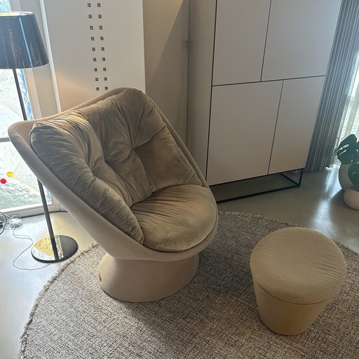 Poltrona Montis Fabian con pouf