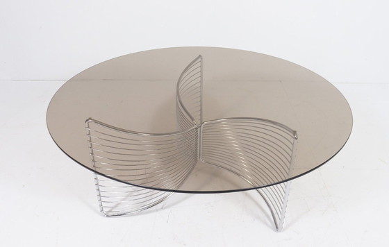 Image 1 of Mesa de centro espacial de alambre al estilo de Warren Platner, Alemania, década de 1970