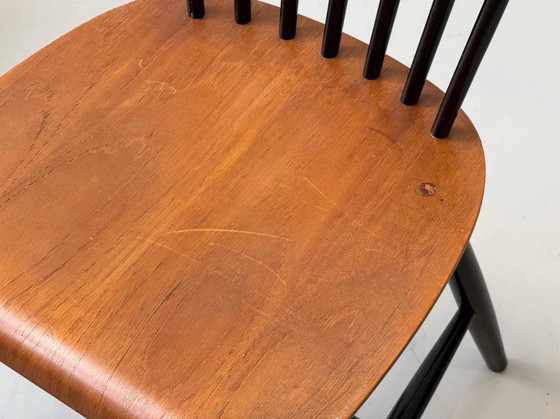 Image 1 of Set of 6 rare Fannet Chairs by Erik Fryklund for Hagafors, Sweden, 1950s