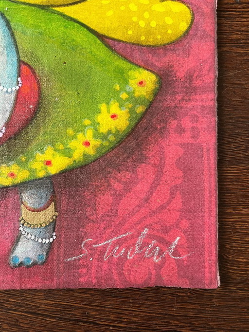 Signed work in mixed media Sabine Tuchel