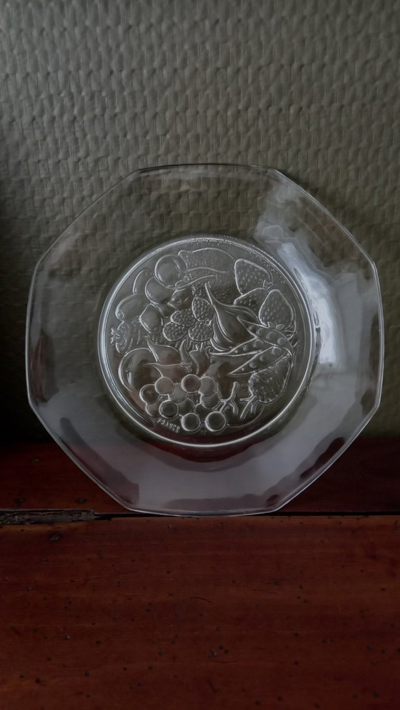 Image 1 of 6 small octagonal glass plates Felix Potin La Parisienne