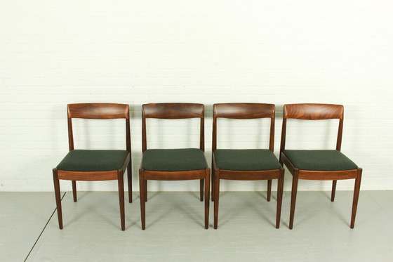 Image 1 of Sedie da pranzo in lana e teak di Lübke, anni '60, set di quattro