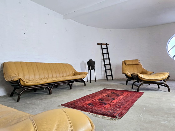 Image 1 of Set di divani e panche in stile boho vintage di metà secolo, anni '60 e '70