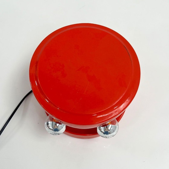 Red Stacking Ceramic Table Lamp From Perdomello 70 Italy, 1970s (photo 4 of 7)