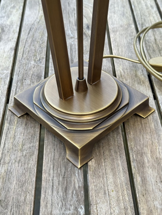 Image 1 of 🔷 UNICUM | Il Paralume Marina Bronze Table Lamp | Italian Design | Murano Glass | 1987-1995