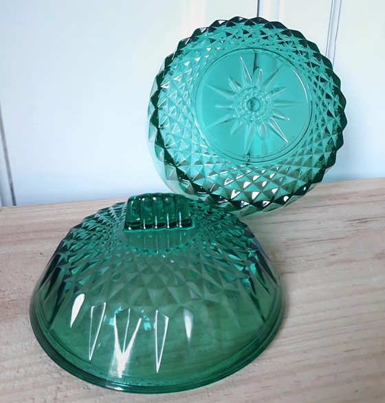 Image 1 of Smaragdgrüne Zuckerdose Arcoroc, in perfektem Zustand