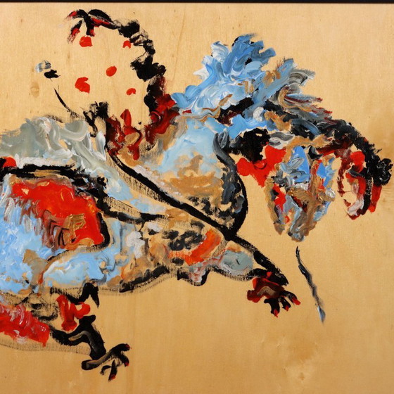 Image 1 of Painting "Blue Dragon" by Walter Pozzato