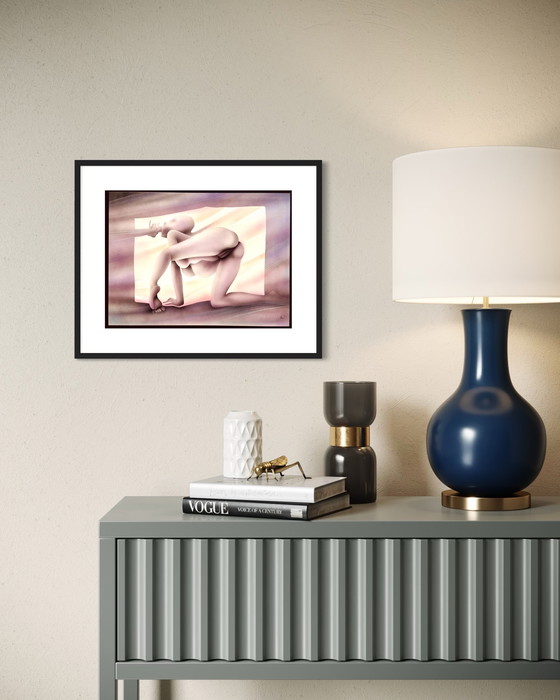 Image 1 of Yvon Adam peinture érotique vers 1985 / encadrée 