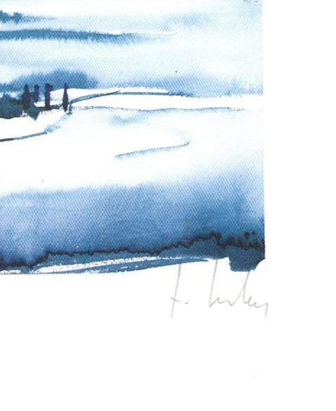Image 1 of Hardtke - Winter landscape - Color offset litho - Hand signed