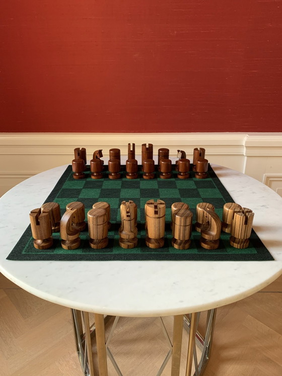 Original Carl Auböck III 60s Chess Set – Carl Auböck Werkstatten, Decorative Objects, Wood, Textile (photo 2 of 5)