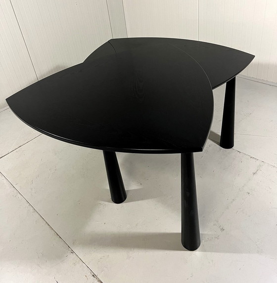 Image 1 of Table à manger extensible en frêne noir 1980-90's