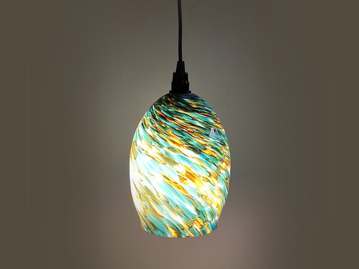 Lampe pendante en verre exotique