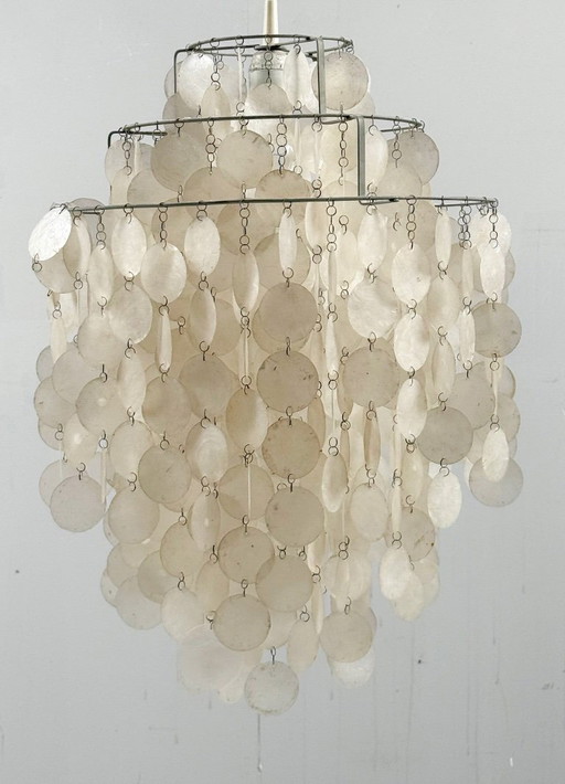 Pendant/ceiling lamp by Verner Panton, shell shape, model: 'Fun', 1960s