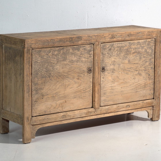 Antique sideboard in elm with two doors – China, circa 1950 – Sideboard cabinet (photo 4 of 40)