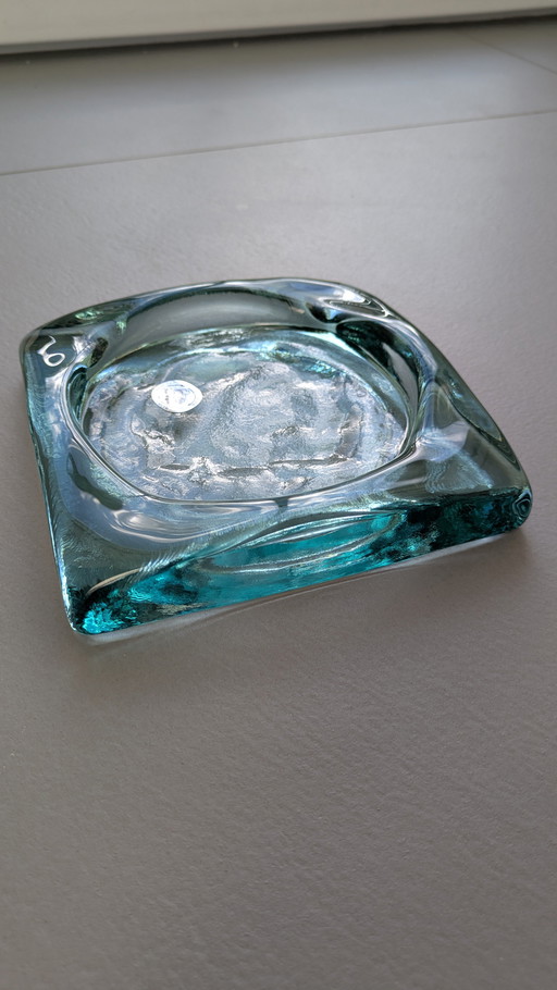 Cendrier/valet vintage, verre rétro années 70