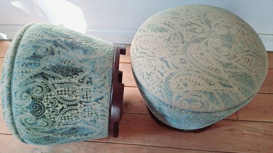Image 1 of 2 pieces pouf/sofa/art-deco/mid-century/Japanese