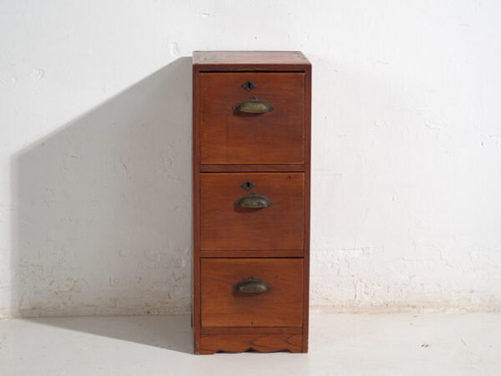 Small antique Japanese file cabinet - Showa Period (c. ) #89 – Filing cabinets, Metal (photo 32 of 40)