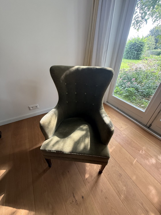 2x Georg Kofoed's Armchair – Velvet, Wood (photo 5 of 10)